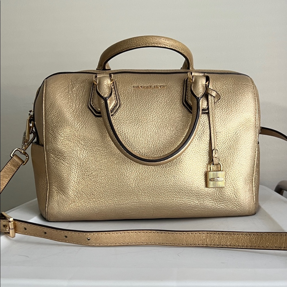 Michael Kors Metallic Gold Satchel